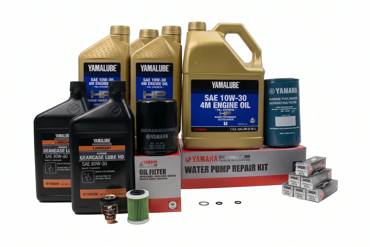 Yamaha F225 F250 F300 4.2L V6 300 Hour Service Maintenance Kit - Yamalube 10W-30 Full Synthetic - All Models
