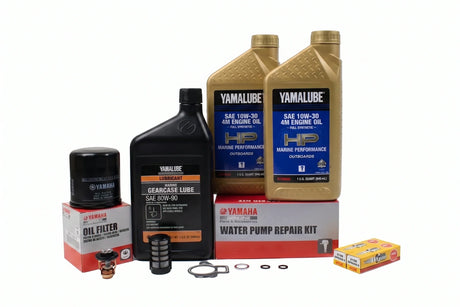Yamaha F25A and F25B 300 Hour Service Maintenance Kit - Yamalube 10W-30 Full Synthetic - 2009-2019