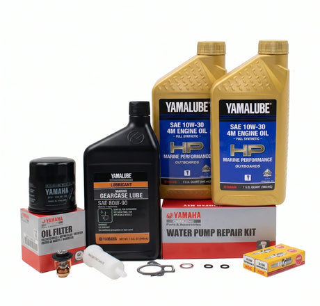 Yamaha F25 300 Hour Service Maintenance Kit - Yamalube 10W-30 Full Synthetic - 1998-1999