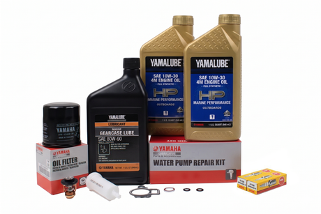 Yamaha F25 300 Hour Service Maintenance Kit - Yamalube 10W-30 Full Synthetic - 2000-2004