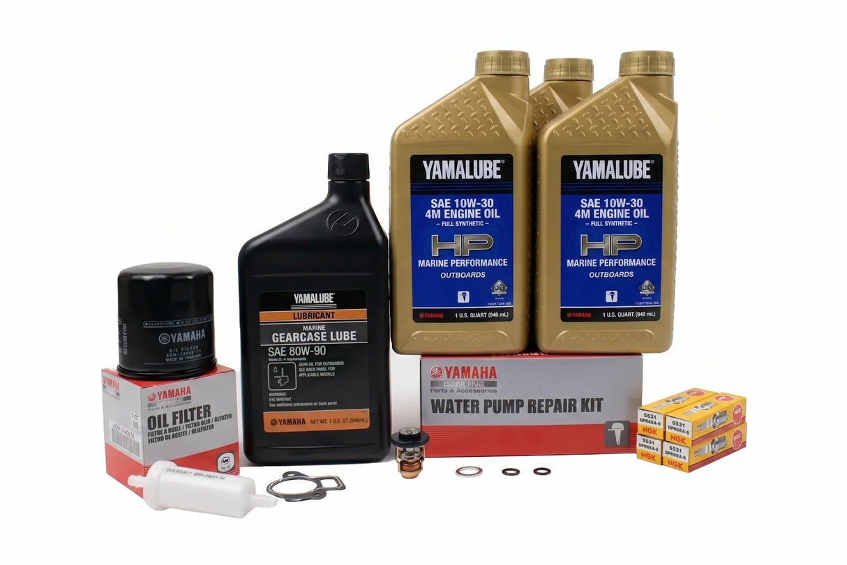 Yamaha F40B 300 Hour Service Maintenance Kit - Yamalube 10W-30 Full Synthetic - 2001-2008