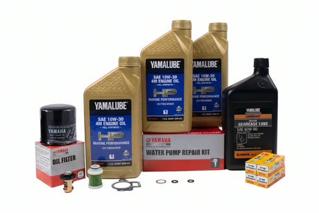 Yamaha F30 300 Hour Service Maintenance Kit - Yamalube 10W-30 Full Synthetic - 2013-Current