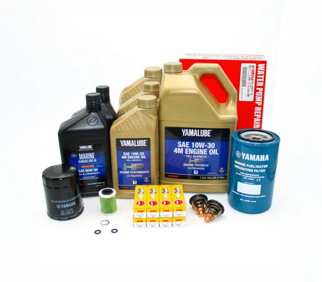 Yamaha F350 V8 300 Hour Service Maintenance Kit - Yamalube 10W-30 Full Synthetic - All Models