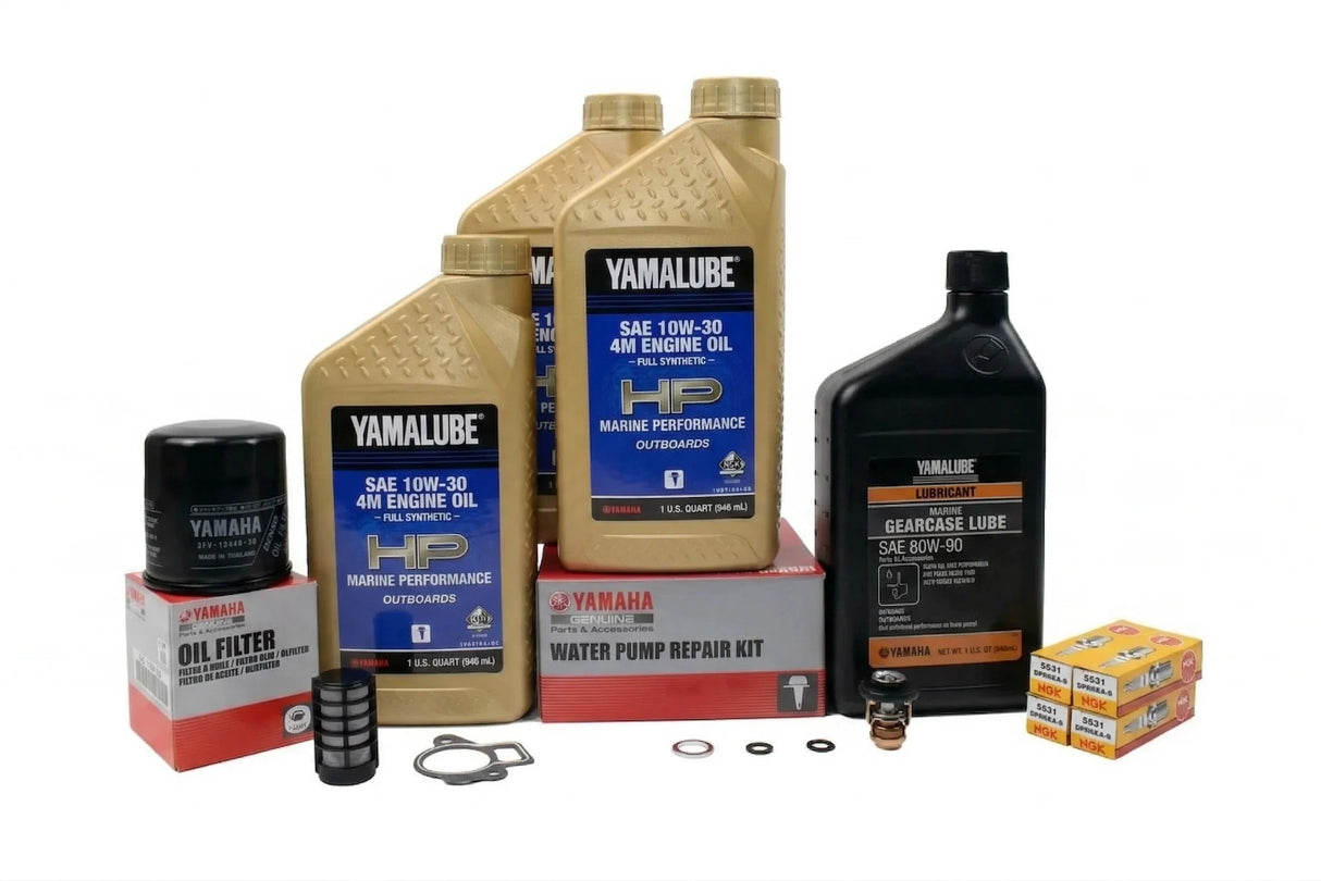 Yamaha F50 300 Hour Service Maintenance Kit - Yamalube 10W-30 Full Synthetic - 1995-1996