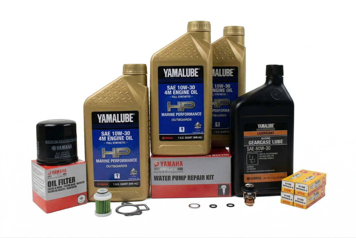 Yamaha F60 300 Hour Service Maintenance Kit - Yamalube 10W-30 Full Synthetic - 2021 Current