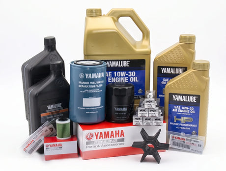 Yamaha F225 F250 F300 4.2L V6 100 Hour Service Maintenance Kit with Cooling - Yamalube 10W-30 Full Synthetic - 2020 - Current - See Description for Applicable Models