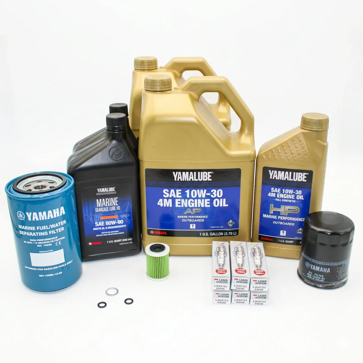 Yamaha F350 V6  4.3L 100 Hour Service Maintenance Kit - Yamalube 10W-30 Full Synthetic - All Models