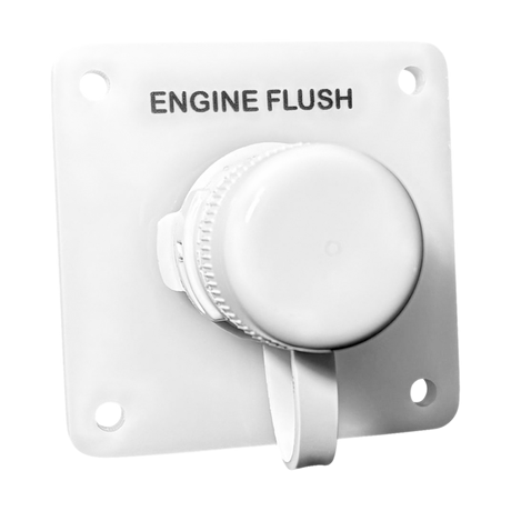 Flushmaster – Flush Port Reroute 1/2" | Single Outlet | Vertical | White Acrylic Plate

