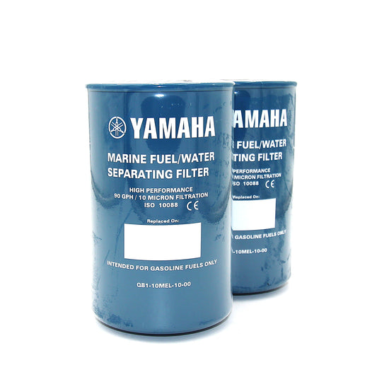 Paquete de 2 filtros separadores de agua y combustible para motores fueraborda Yamaha QB1-10MEL-10-00. Reemplaza a MAR-10MEL-00-00 y MAR-FUELF-IL-TR.