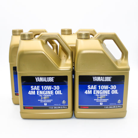 Yamalube - 10W30 Marine Full Synthetic Oil - Gallon - QBL-10W30-FS-04 - 4 Pack