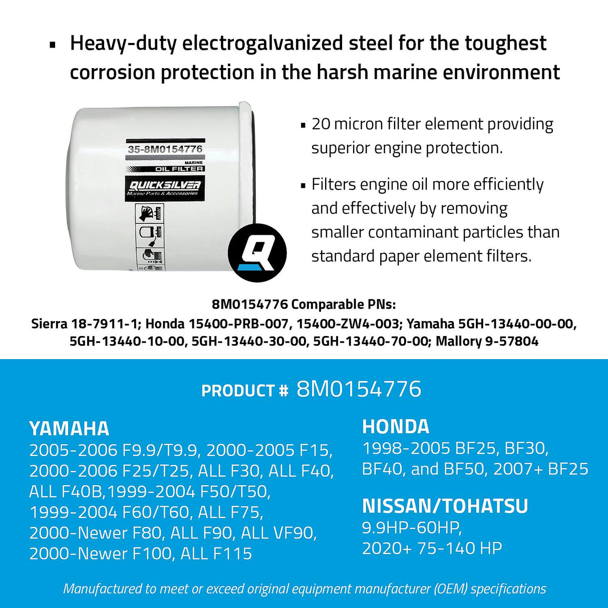 Mercury - WA FILT OIL YAM HONDA NISSAN - 8M0154776