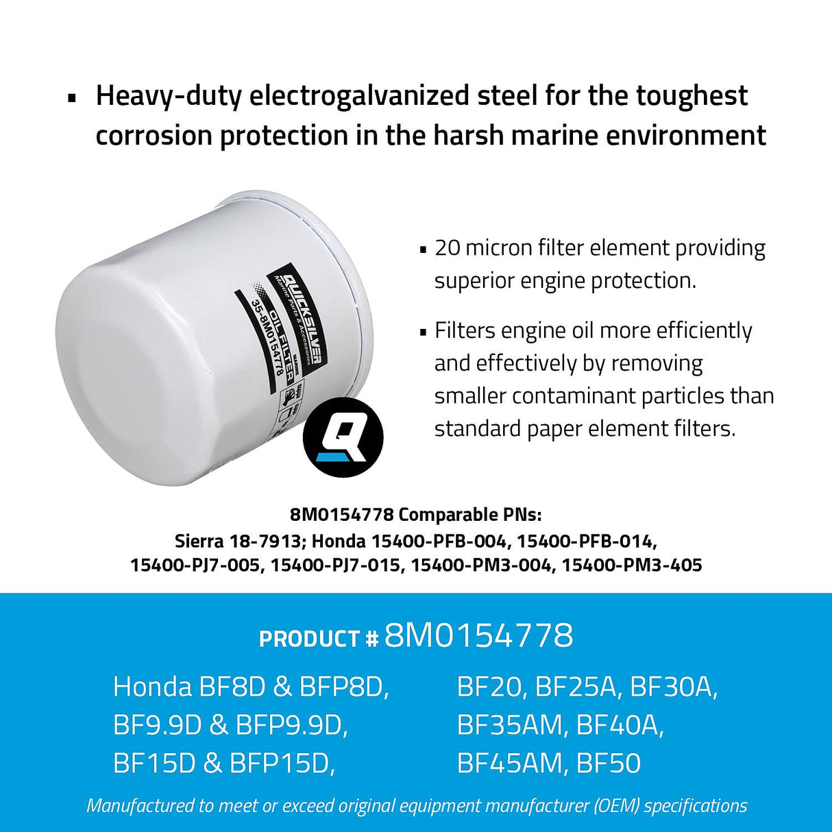 Mercury - WA FILT OIL HOND#15400-PFB-014 - 35-8M0154778