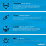 Quicksilver 4-Stroke 10W 40 Marine Engine Oil - Quart - 92-8M0148476