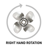 Mercury - Quicksilver Q4 Propeller - 4-Blade - 40 - 125 HP - 14 Dia. - 13 Pitch - 48-8M0055559