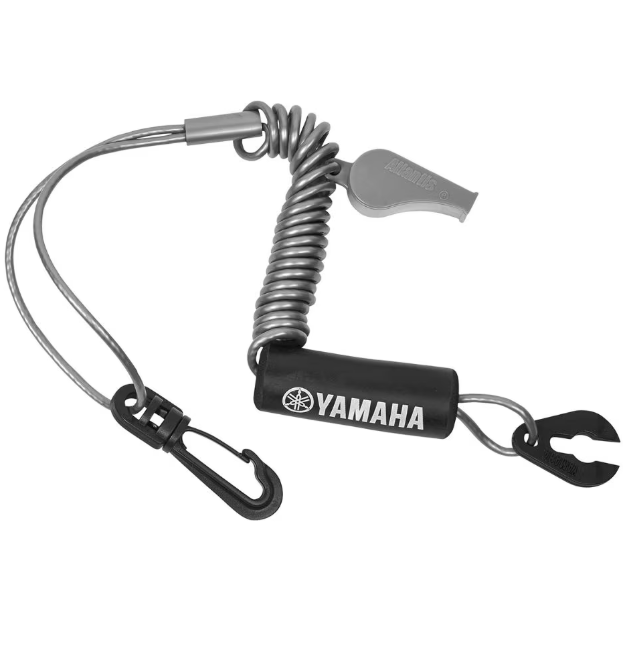 Yamaha Boat Lanyard with Whistle - Silver- MAR-SPTLN-YD-SV