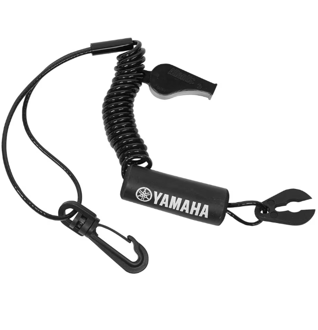 Yamaha Boat Lanyard with Whistle - Black - MAR-SPTLN-YD-BK