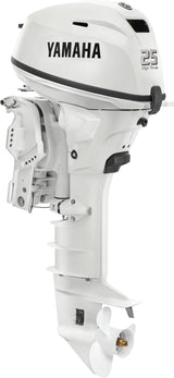 Yamaha T25XWTC2 High Thrust Outboard - 25-Inch Shaft | 2-Cylinder | High Thrust Model | Remote Mechanical Control | Electric & Electric Start | Power Trim & Tilt | Pearl White