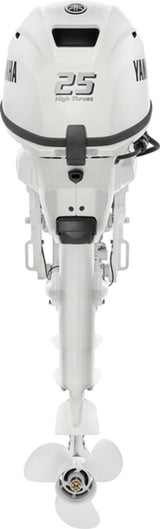 Yamaha T25XWTC2 High Thrust Outboard - 25-Inch Shaft | 2-Cylinder | High Thrust Model | Remote Mechanical Control | Electric & Electric Start | Power Trim & Tilt | Pearl White