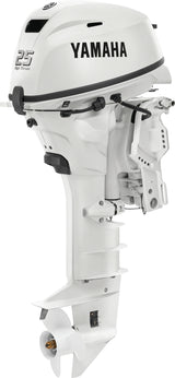 Yamaha T25XWTC2 High Thrust Outboard - 25-Inch Shaft | 2-Cylinder | High Thrust Model | Remote Mechanical Control | Electric & Electric Start | Power Trim & Tilt | Pearl White
