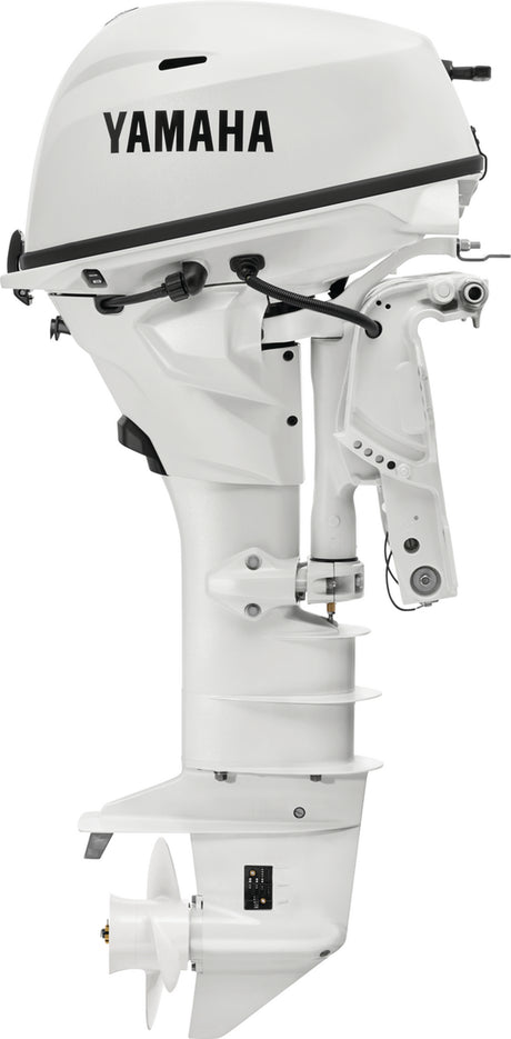 Yamaha T25XWTC2 High Thrust Outboard - 25-Inch Shaft | 2-Cylinder | High Thrust Model | Remote Mechanical Control | Electric & Electric Start | Power Trim & Tilt | Pearl White