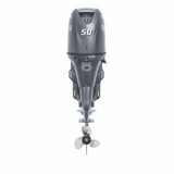 Yamaha T50LC Outboard - Gray | 20-Inch Shaft | Remote Control | Electric Start | Power Trim & Tilt | High Thrust