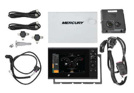 Mercury – VesselView 703 7-Inch Kit | SmartCraft Rigging | 2–4 Engine | Black Finish | 8M0124496