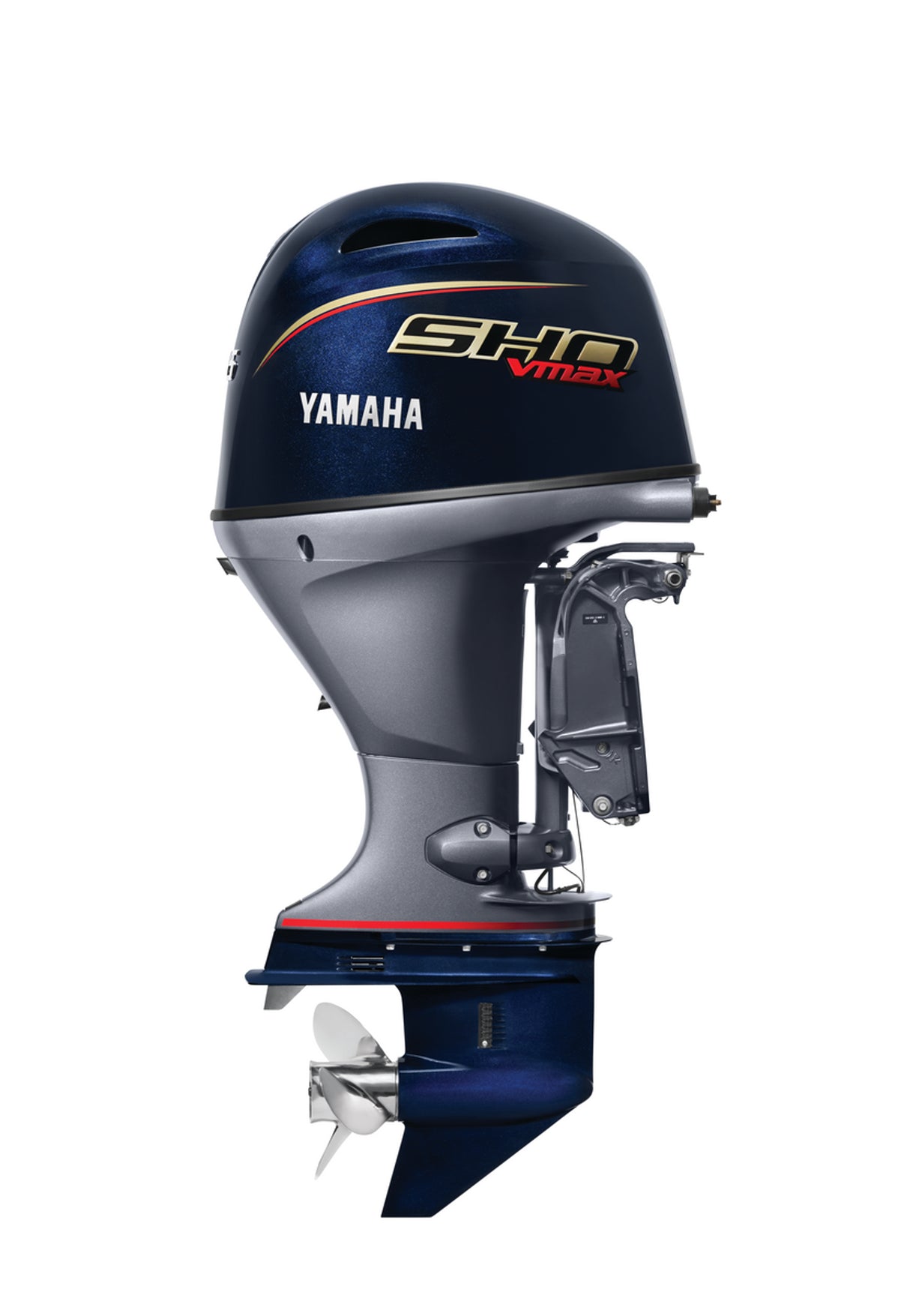 Yamaha VF115XB Outboard-25-Inch Shaft | Remote Control | Electric Start | Power Trim &amp; Tilt | SHO(Black) | V MAX SHO Series