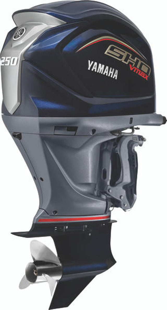 Yamaha VF225LB Outboard - 20-Inch Shaft | SHO (Black) | Mechanical Control | Electric Start | Power Trim & Tilt