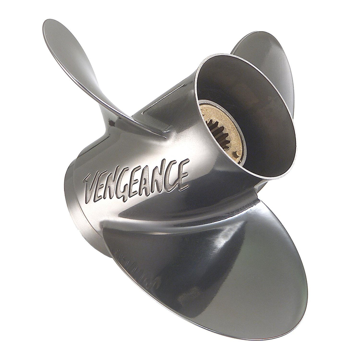 Mercury - Vengeance Stainless Steel Propeller - 3-Blade - 25 HP Bigfoot and 30 HP (2005 and earlier), 30 HP Command Thrust (2010 and newer), 40 - 60 HP (all years) - 11 Dia. - 12 Pitch - 48-855856A46