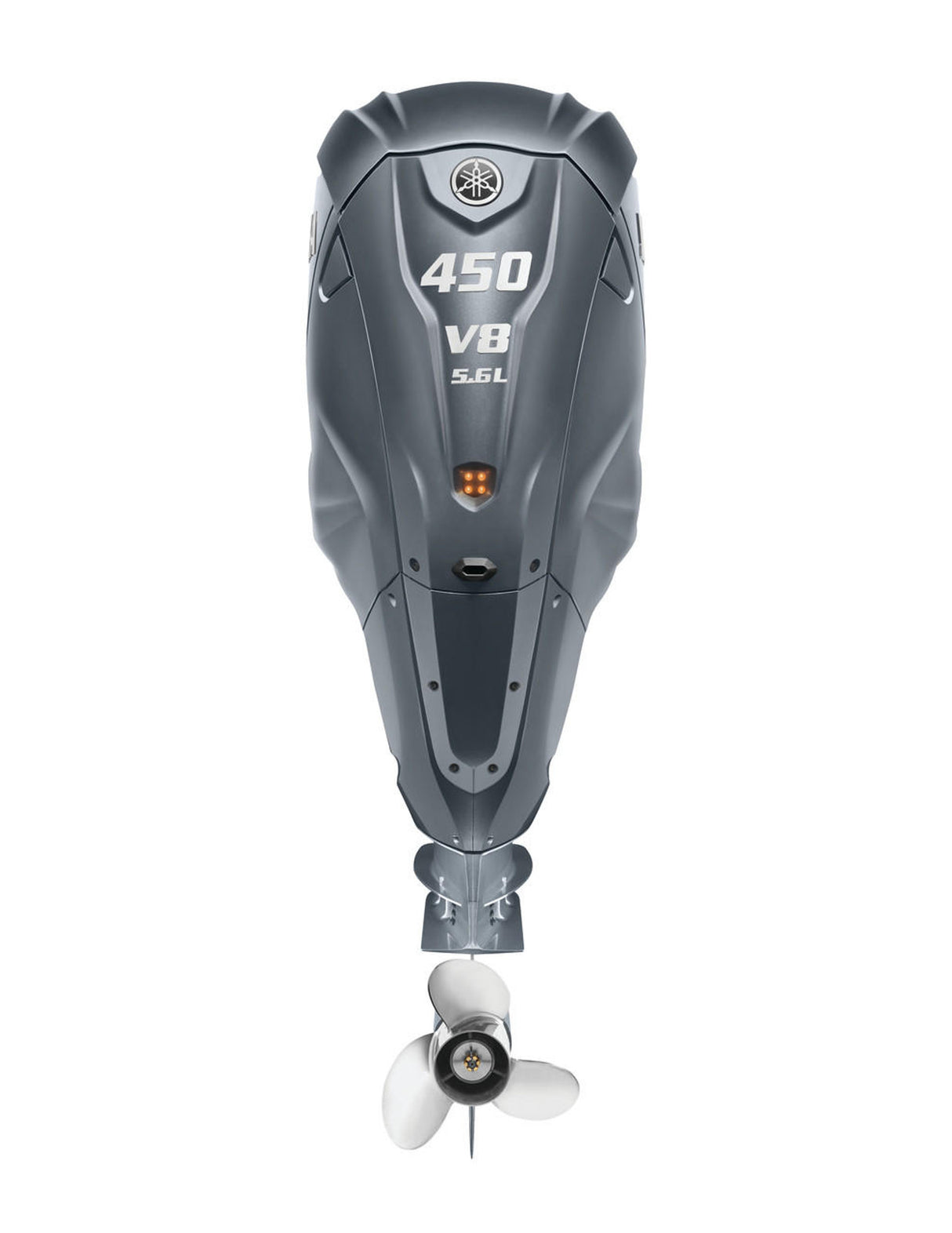Yamaha XF450XSA Outboard - 25-Inch Shaft | 5.6-Liter V8 | Digital Electronic Control | Electronic Fuel Injection | Electric Start | Power Trim and Tilt | Gray