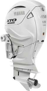 Yamaha XF450USA2 Outboard - 30-Inch Shaft | 5.6-Liter V8 | Digital Electronic Control | Electronic Fuel Injection | Electric Start | Power Trim and Tilt | Pearl White