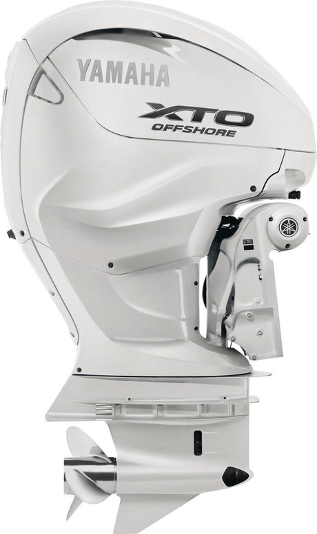 Yamaha XF450USA2 Outboard - 30-Inch Shaft | 5.6-Liter V8 | Digital Electronic Control | Electronic Fuel Injection | Electric Start | Power Trim and Tilt | Pearl White