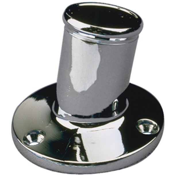 Sea-Dog Line - Flag Pole Socket, 1" Chrome Brass - 4922121