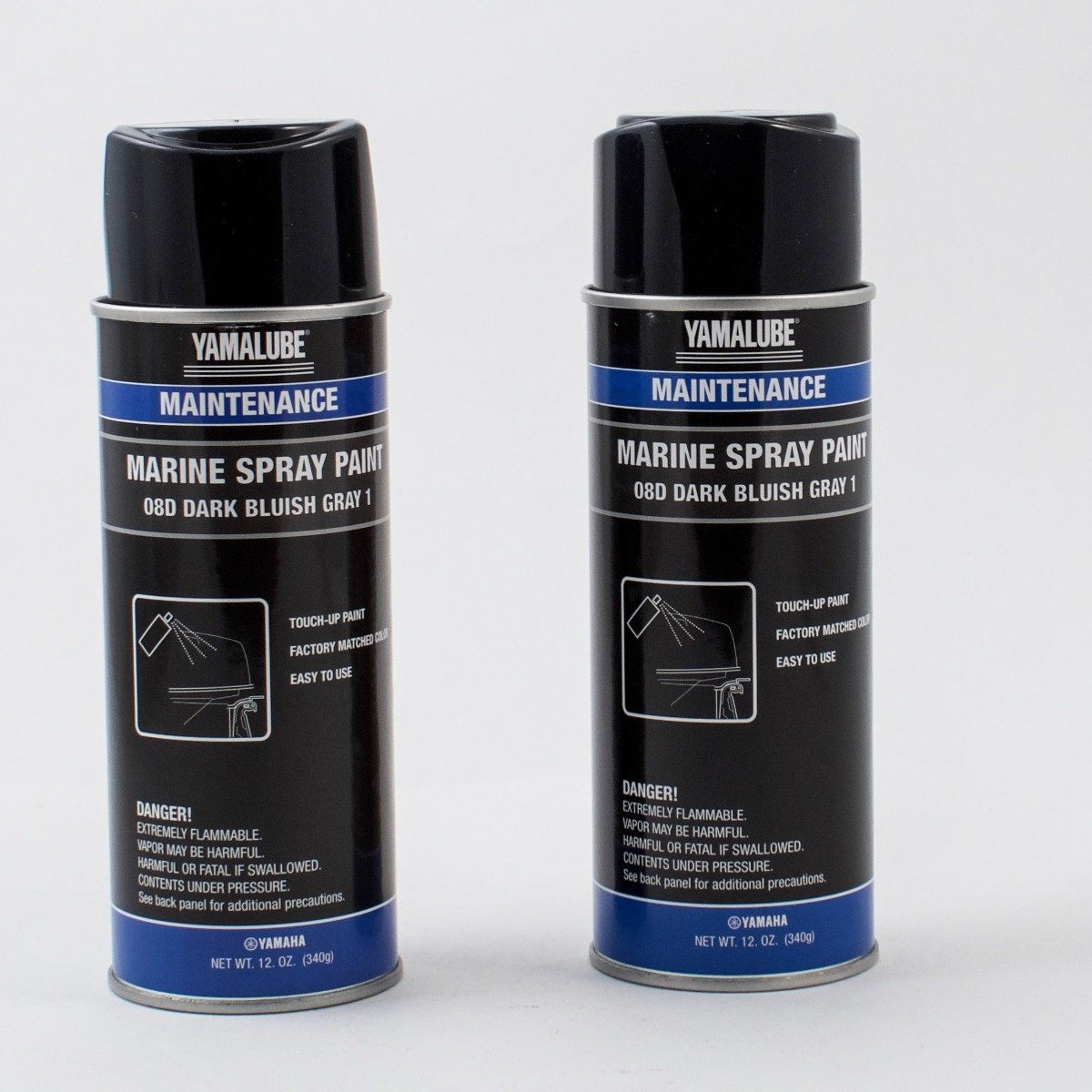 2Pack Yamaha Marine Outboard Engine Cowling Spray Paint 8D Dark Blue