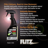 Flitz - Instant Calcium, Rust & Lime Remover - 16 oz. Spray Bottle - CR 01606