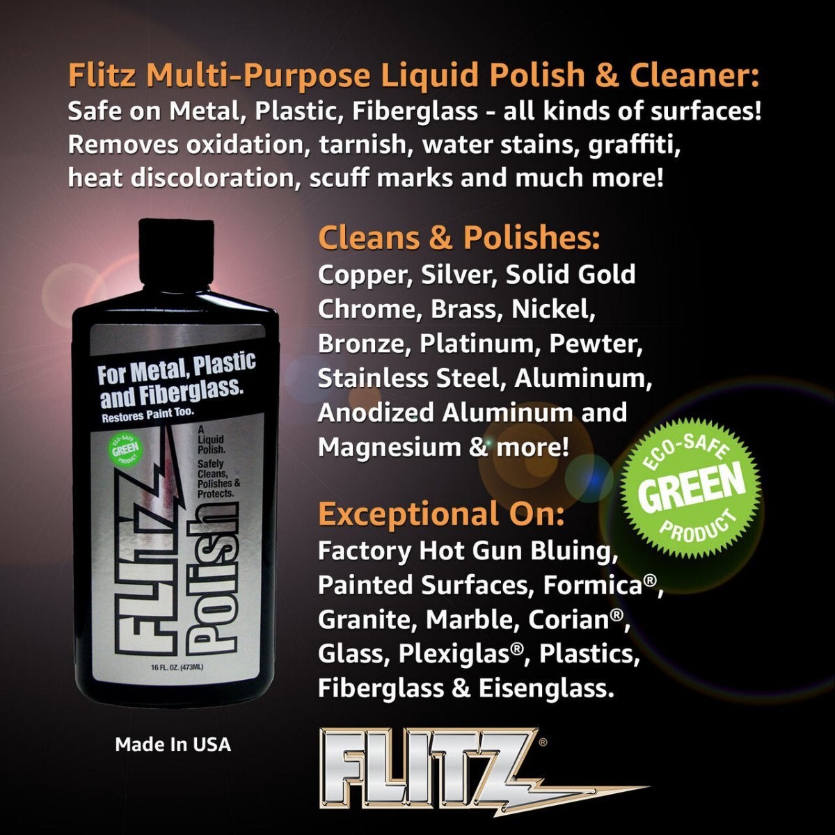 Flitz - Liquid Polish - 16 oz. Bottle - LQ 04506