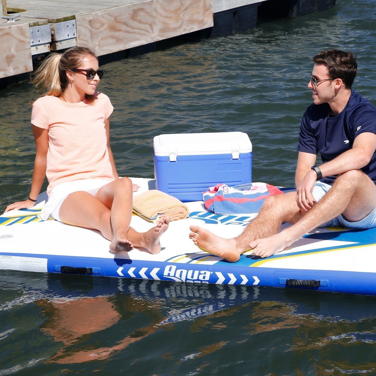 Aqua Leisure 8&#39; x 5&#39; Inflatable Deck - Drop Stitch - APR20923