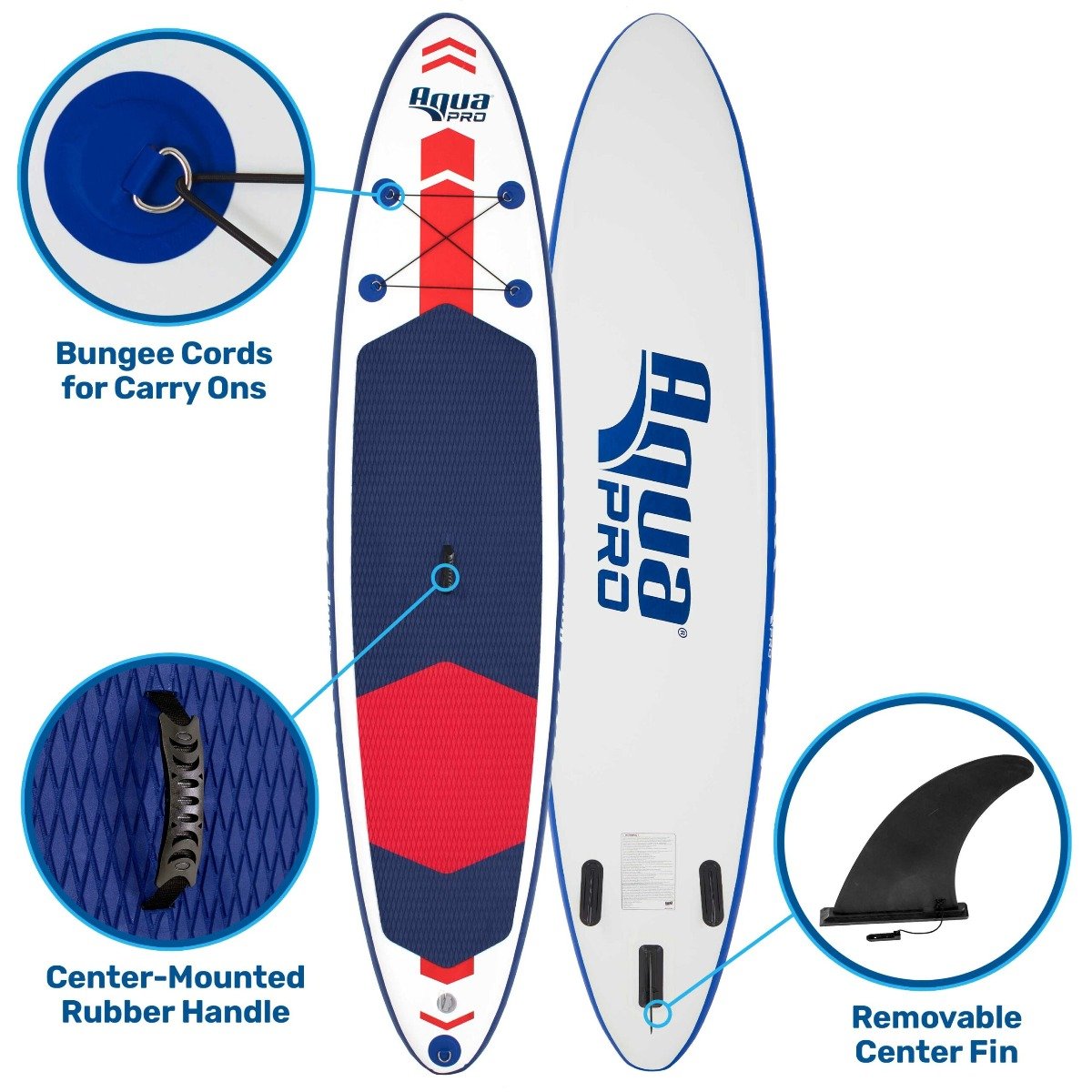 Aqua Leisure 11&#39; Inflatable Stand-Up Paddleboard Drop Stitch w/Oversized Backpack f/Board & Accessories - APR20927