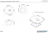 Scanstrut - 6" Aluminum PowerTower f/2kW & 4kW Raymarine, Garmin & Navico - APT-150-01