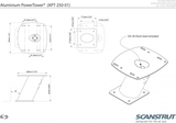 Scanstrut - 10" Aluminum PowerTower f/2kW/4kW Raymarine - Garmin & Navico 3G/4G Radomes - APT-250-01