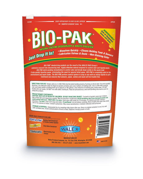 Walex Products - Walex Bio-Pak Tropical Breeze Holding Tank Deodorizer - 10-Pack - BIOTROPBG