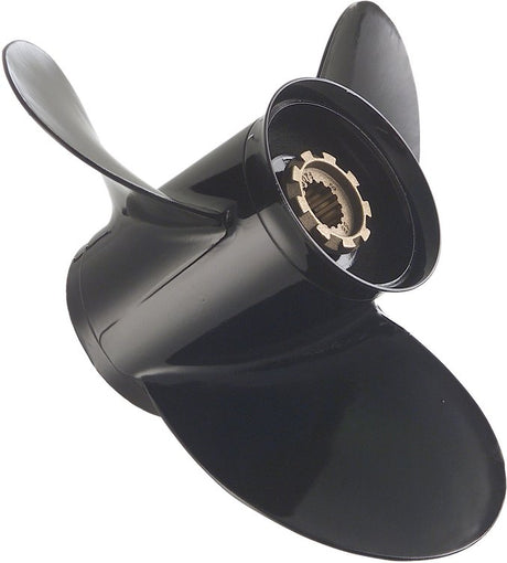 Mercury - Black Max Aluminum Propeller - 3-Blade - 25 - 30 HP Bigfoot / Command Thrust FourStroke (all years), 30 HP TwoStroke (2005 and earlier), 40 - 60 HP (all year) - 10.4 Dia. - 14 Pitch - 48-816706A45