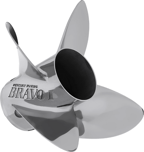 Mercury - Bravo I FS Racing Propeller - 4-Blade - 150 to 400 HP Gear Case Outboard - Up to 600 HP Sterndrive - 15.25 Dia. x 33 Pitch - 48-8M0104420