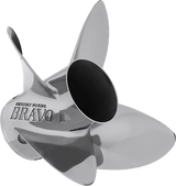 Mercury - Bravo I FS Racing Propeller - 4-Blade - 150 to 400 HP Gear Case Outboard - Up to 600 HP Sterndrive - 15.25 Dia. x 28 Pitch - 48-8M0071094