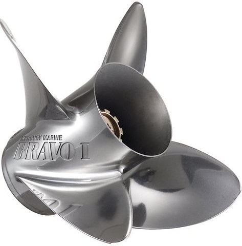 Mercury - Bravo 1 Stainless Steel Propeller - 4-Blade - 90 CT to 400 HP - 15.3 Dia. x 22 Pitch - 48-8M0151210