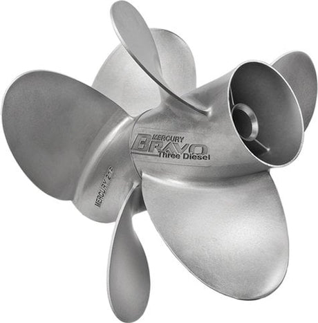 Mercury - Bravo Three Diesel Stainless Steel Propeller - 4-Blade - Front Prop Only - 260 - 370 HP - 16 Dia. - 23 Pitch - 48-8M0074867