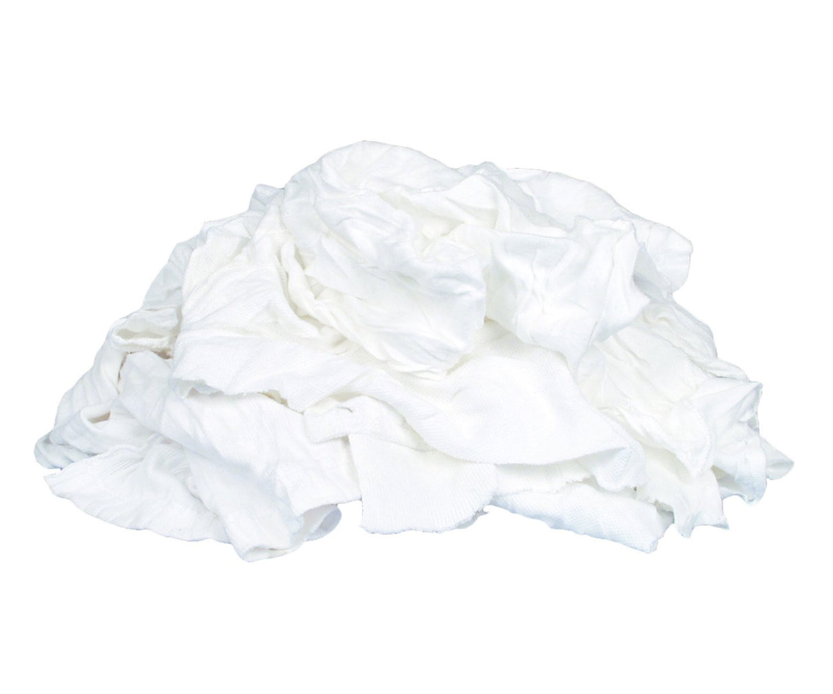 Buffalo Industries - Buffalo Recycled White T-Shirt Rags - 50 Pound Box - 10525