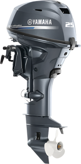 Yamaha T25LWTC Outboard -20-Inch Shaft | Tiller Handle | Electric & Manual Start | Power Trim & Tilt | High Thrust | Gray | Manufacture Year 2021