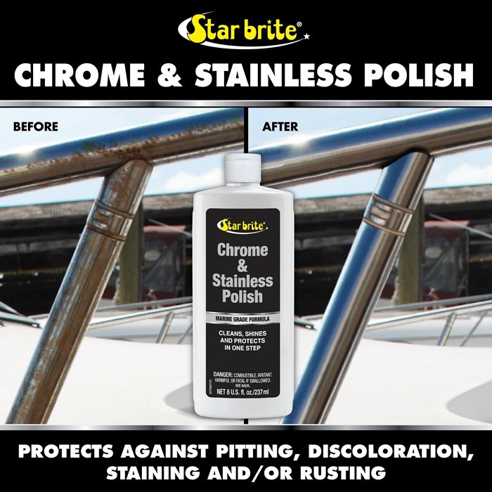 Starbrite - Chrome & Stainless Steel Polish - 8 oz. - 82708