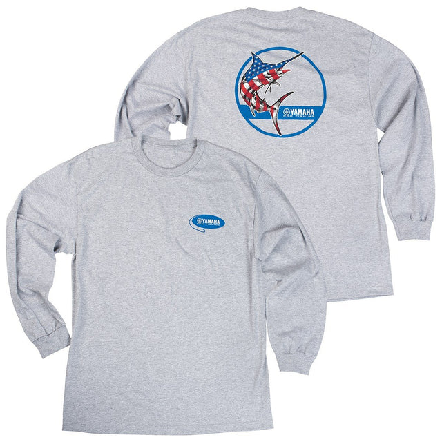 Men's Yamaha Pro Fishing Patriotic Marlin Long Sleeve Tee - Large